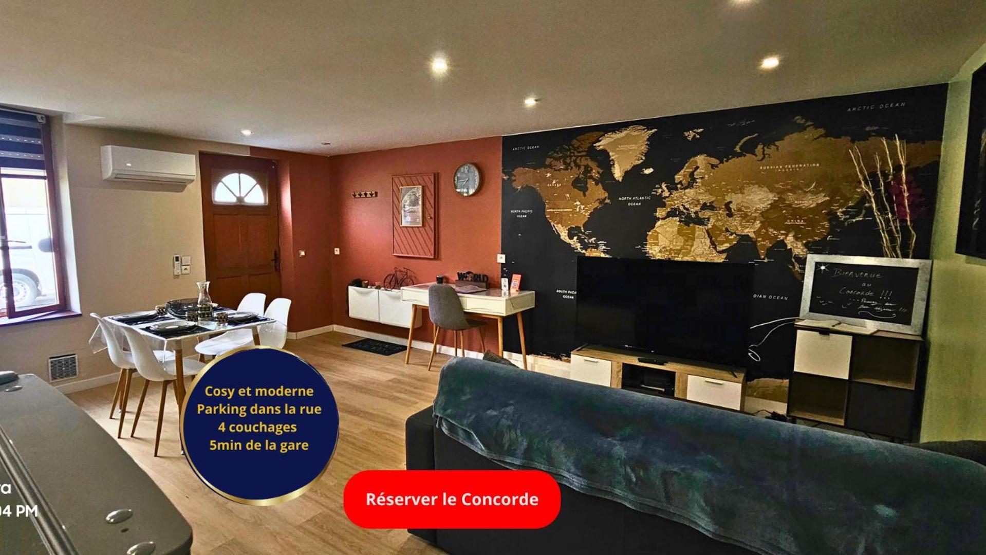 Апартаменты Le Concorde-Wifi-Clim-Parking-3Etoiles-Ockeys Bram Экстерьер фото