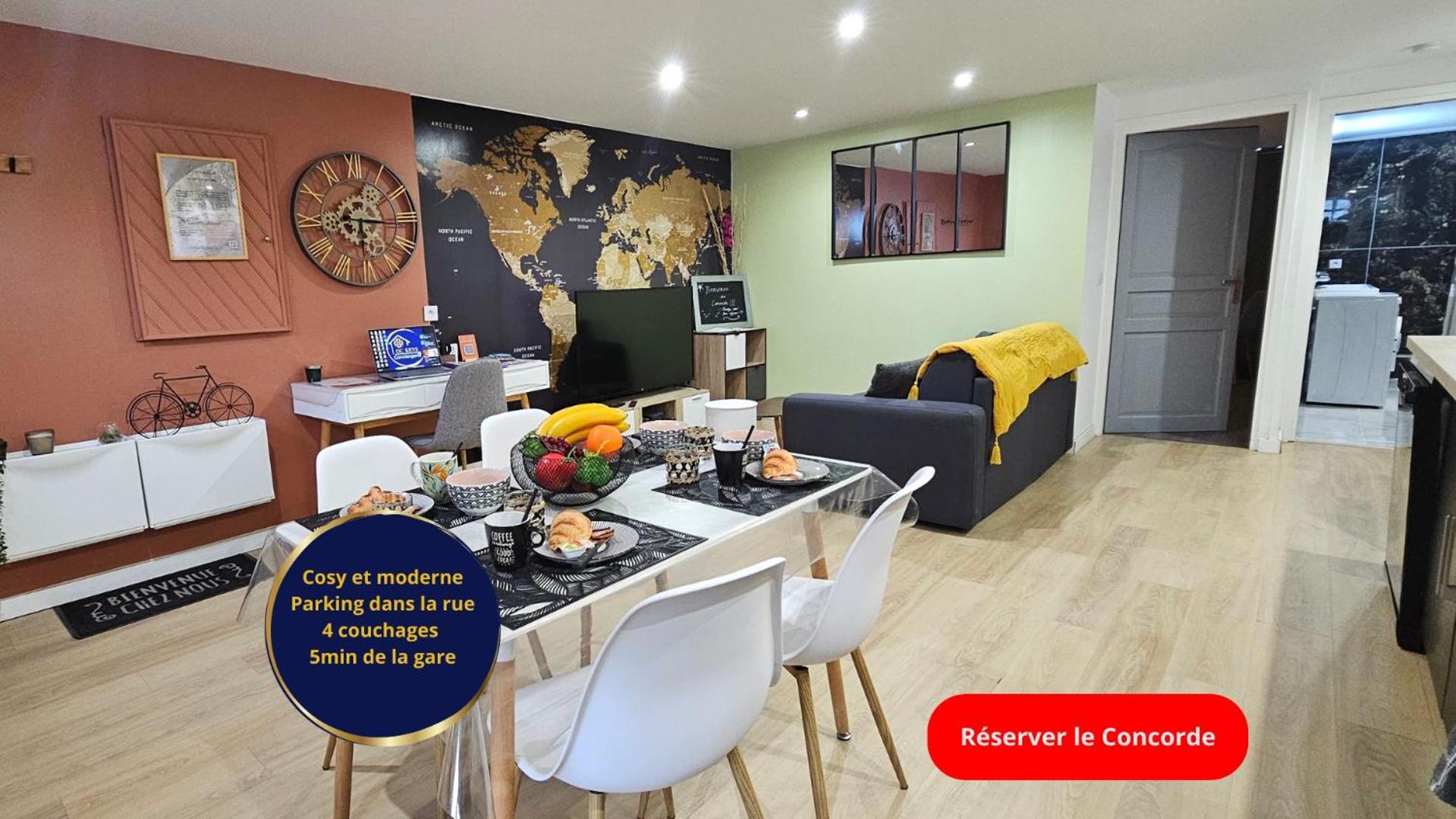 Апартаменты Le Concorde-Wifi-Clim-Parking-3Etoiles-Ockeys Bram Экстерьер фото